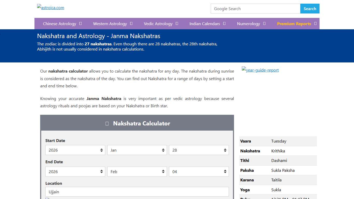 Nakshatra - Nakshatras, Janma Nakshatra and Astrology